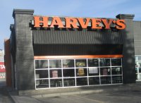 Store front for Harvey's